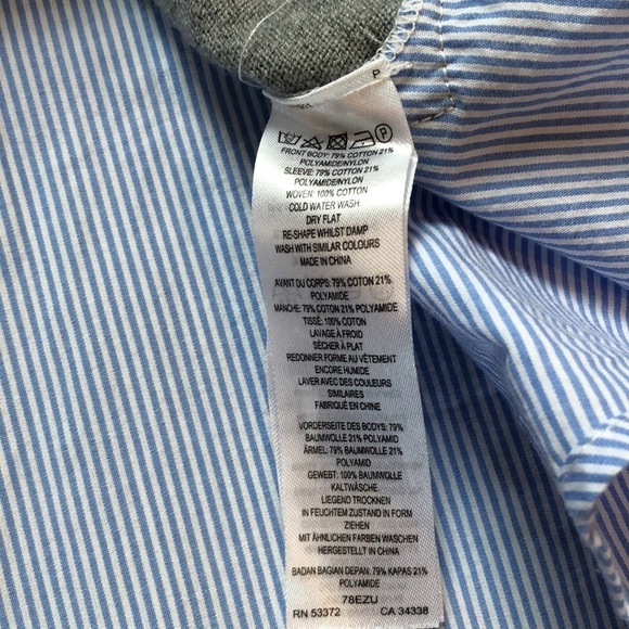 French Connection Mixed Media Preppy Pullover Collared Sweater S - Picture 5 of 6